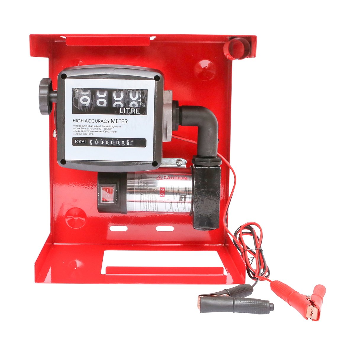 Kit pompa transfer motorina 12V, debit 40L/min cu contor, furtun aspiratie 1,5m, furtun transfer 4m si pistol Breckner Germany